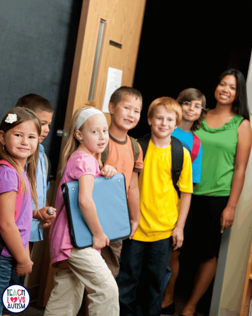Morning arrival, group work, transitions, lunch preparation, vocational practice, and classroom jobs all create natural opportunities for practice.
