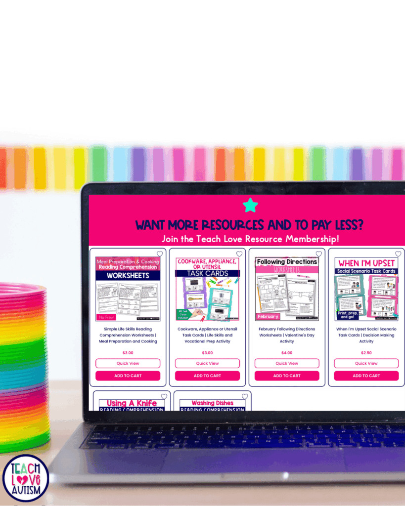 Browse my life skills resources to find ready-to-use activities that make teaching independence easier.