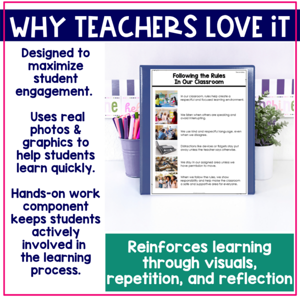 Following the Rules In Our Classroom Social Narrative for Secondary & Special Education