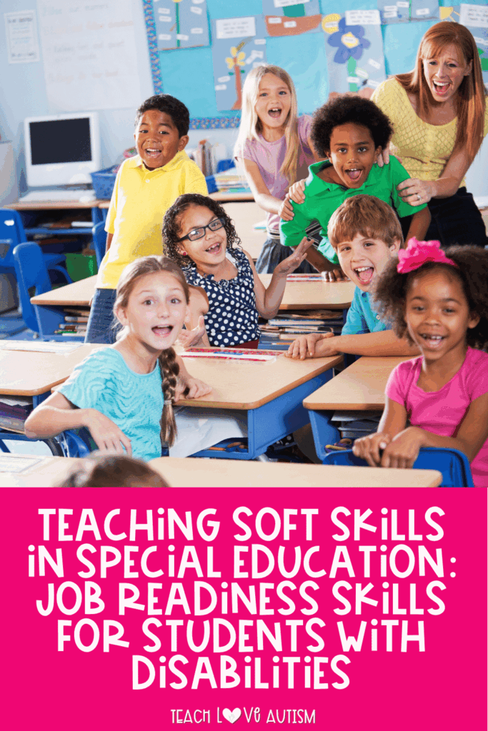Remember to save this post to your favorite special education Pinterest board so you can come back to these work readiness skills strategies whenever you need fresh ideas for helping your students build independence for life beyond the classroom.