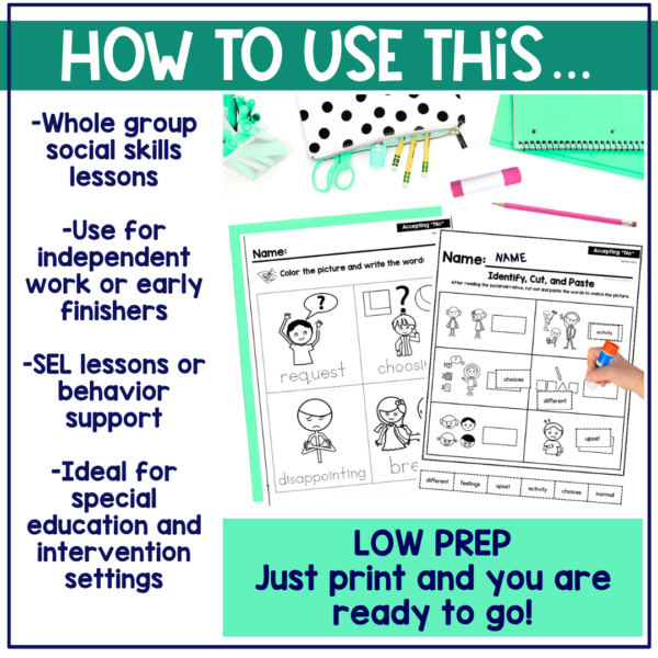 Accepting No Social Narrative for Elementary & Special Education