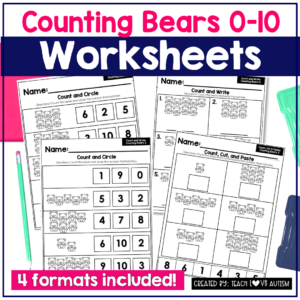 Bear Counting 0-10 Worksheets