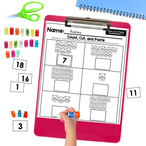 Bear Counting 0-20 Worksheets