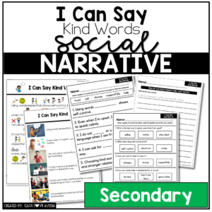 I Can Say Kind Words -Secondary