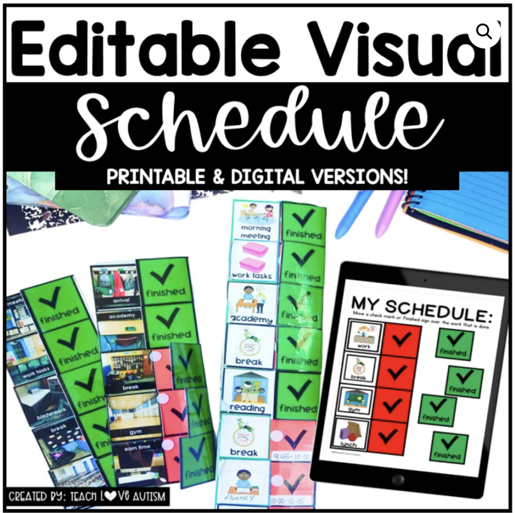 One thing that helped me tremendously when implementing task analysis in special education was having visual supports that actually stayed organized and were easy for my students to use independently. Visual schedules can make such a big difference for our students who benefit from seeing each step of a routine clearly laid out in front of them.