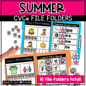 Summer CVCe File Folders