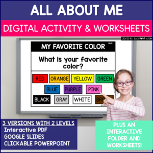 All About Me Digital Activity