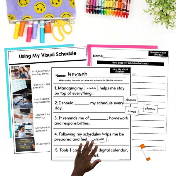Visual Schedule Social Narrative Bundle | Pre-K, Elementary & Secondary + 5-Day Implementation Guide - Image 7