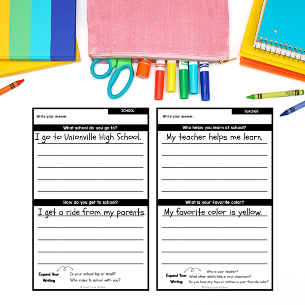 all about me adapted book all about me writing
