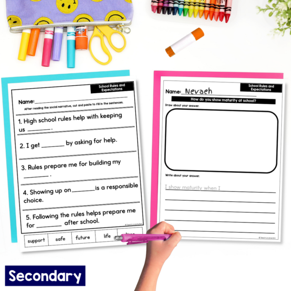 Back to School Social Narrative Bundle | Pre-K, Elementary & Secondary - Image 8