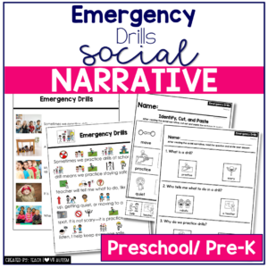 Emergency Drills Social Narrative for Preschool & Special Education