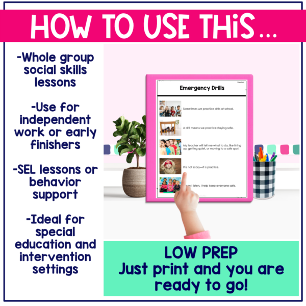 Emergency Drills Social Narrative for Preschool & Special Education
