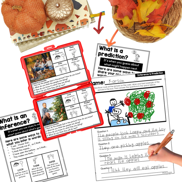 Real Photo Predict and Infer Task Cards and Worksheets Bundle - Image 6