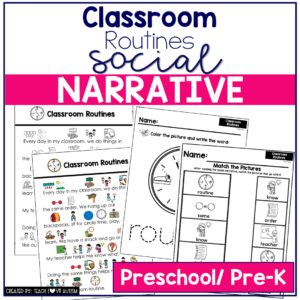 Classroom Routines Social Narrative for Preschool and Special Education