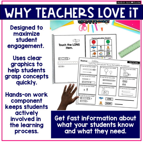 Short or Long Adapted book and worksheets