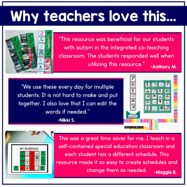 Editable visual schedule for special education thumbnail 3