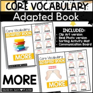 Core Vocabulary Adapted Book MORE cover