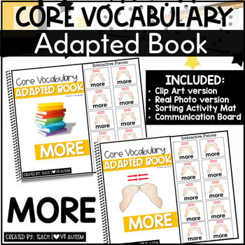 Core Vocabulary Adapted Book MORE cover