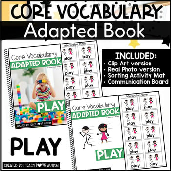 Core Vocabulary Adapted Book PLAY cover