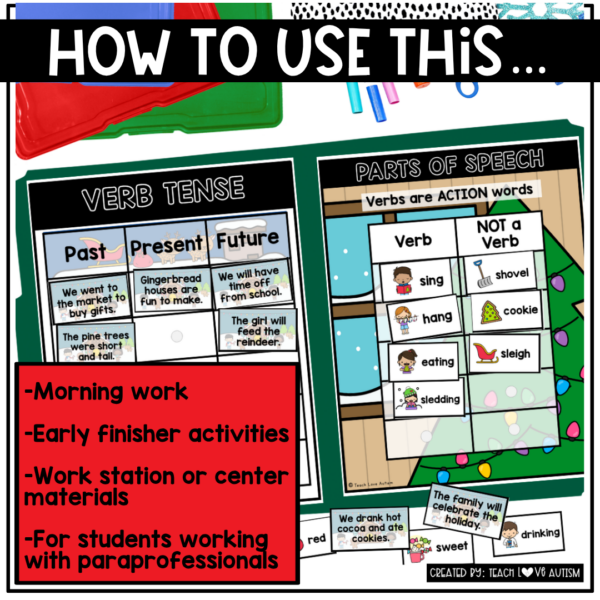 December Reading File Folders 2nd-4th Grade Holiday Christmas Activities for Centers